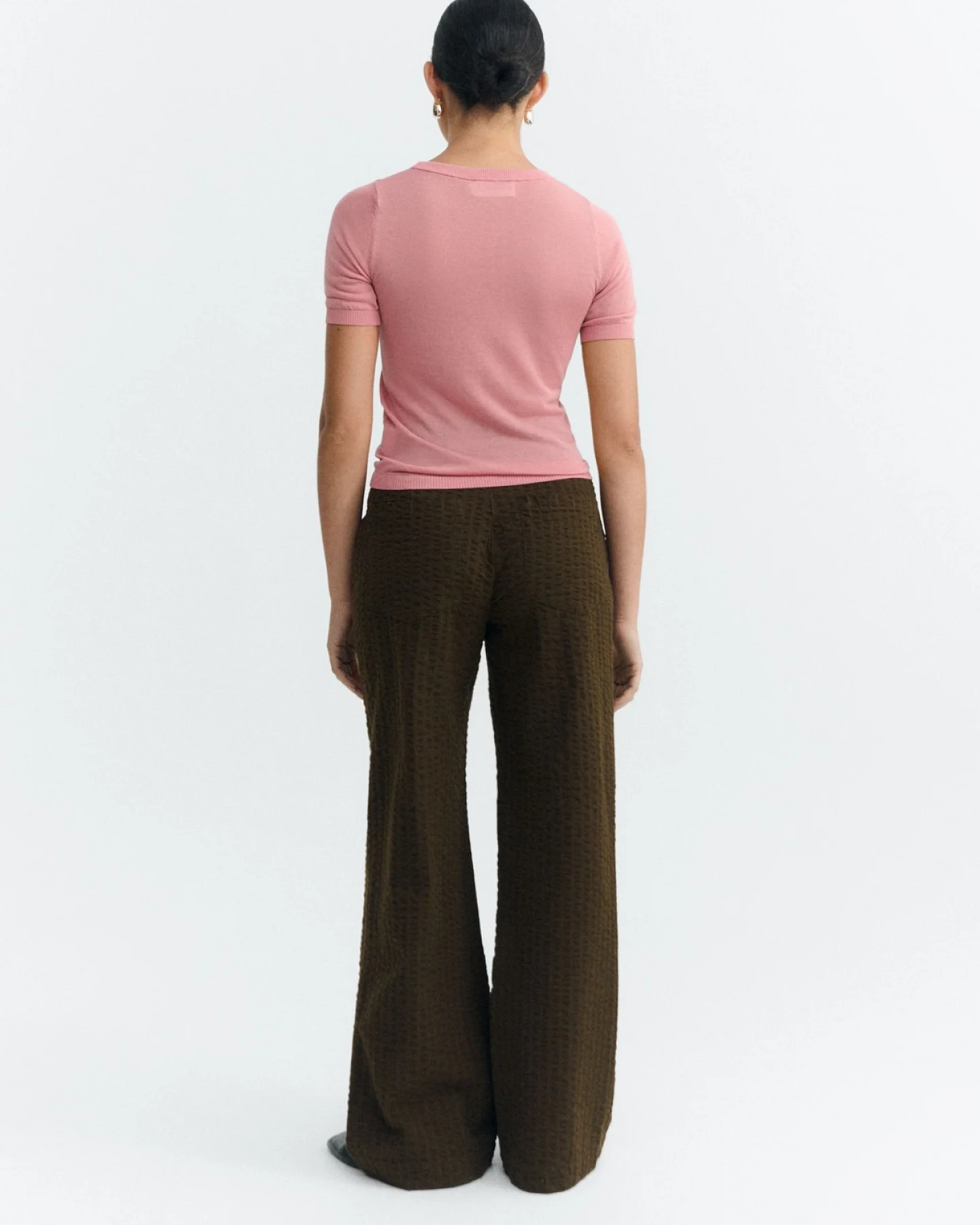 Hose Manolita Seersucker Braun – Ansicht 4