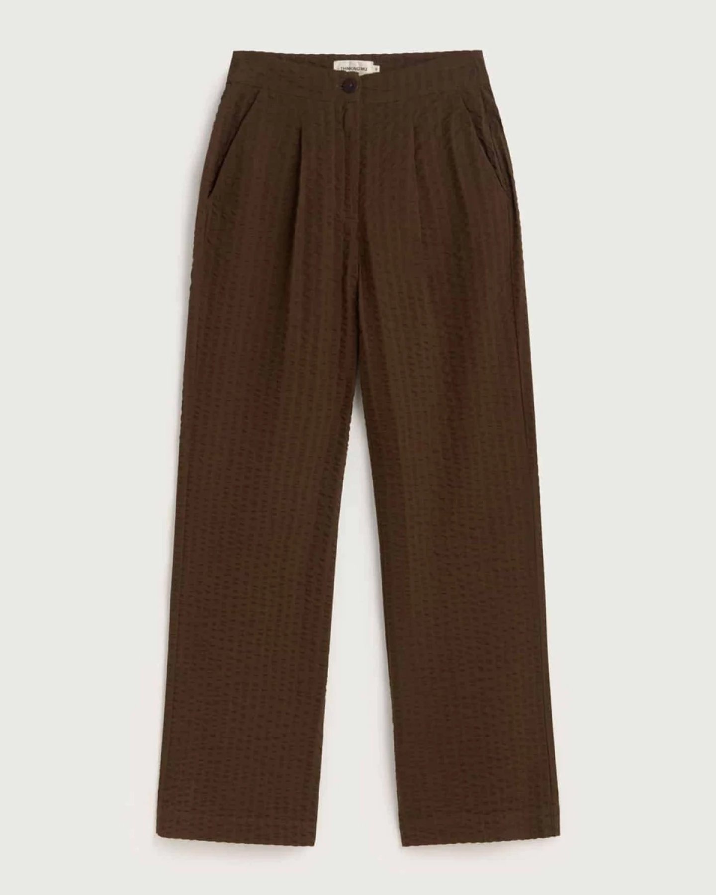 Hose Manolita Seersucker Braun – Ansicht 5