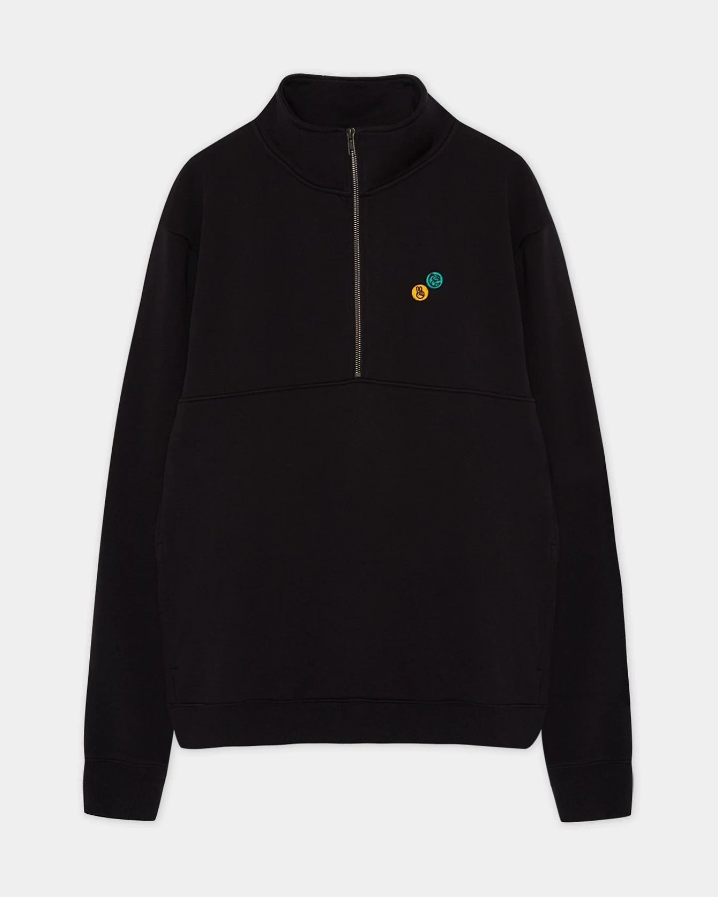 Hafendieb Herren vegan Angelclub Troyer Sweater Black – Ansicht 2