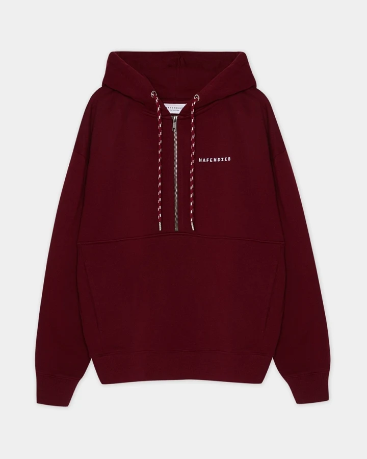 Hafendieb Damen vegan Ziphood Logo Stick Burgunderrot