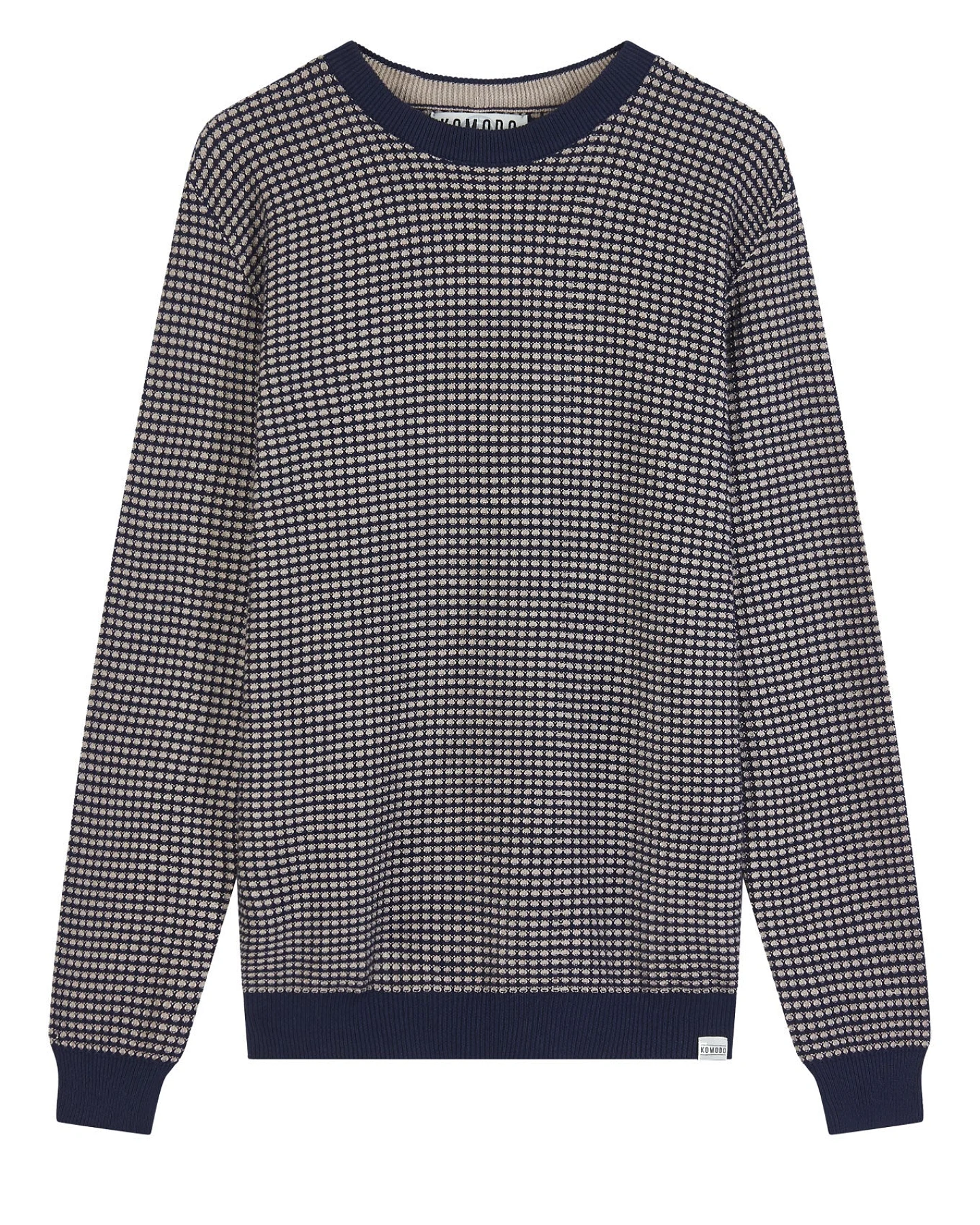 KOMODO Herren vegan Pullover Hasan Bio-Baumwolle Navy – Ansicht 2