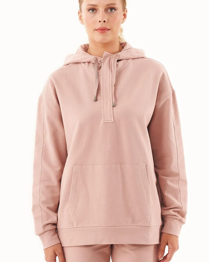 ORGANICATION Damen vegan Sweat Hoodie Aus Bio-Baumwolle Rosa