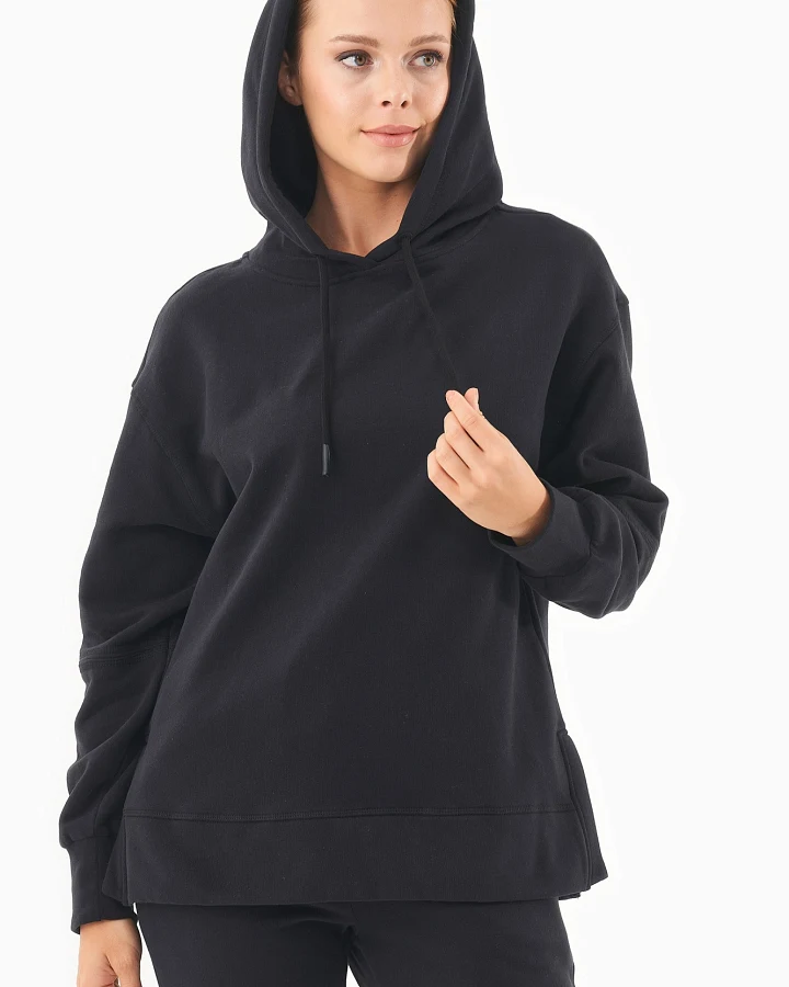 ORGANICATION Damen vegan Sweat Hoodie Aus Bio-Baumwolle Schwarz