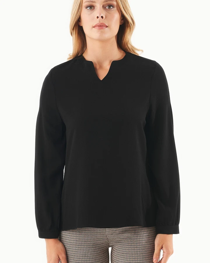 ORGANICATION Damen vegan Bluse Ecovero Schwarz