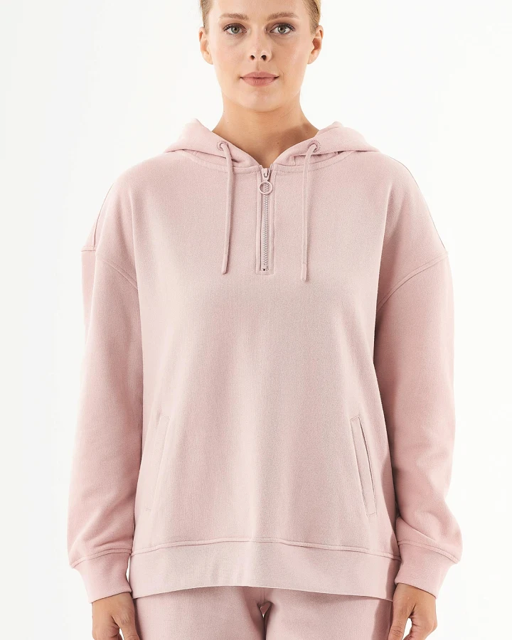 ORGANICATION Damen vegan Sweat-Hoodie Aus Bio-Baumwolle Altrosa