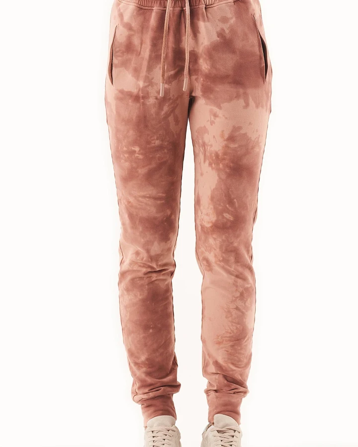 ORGANICATION Damen vegan Batik-Jogginghose Misty Rose