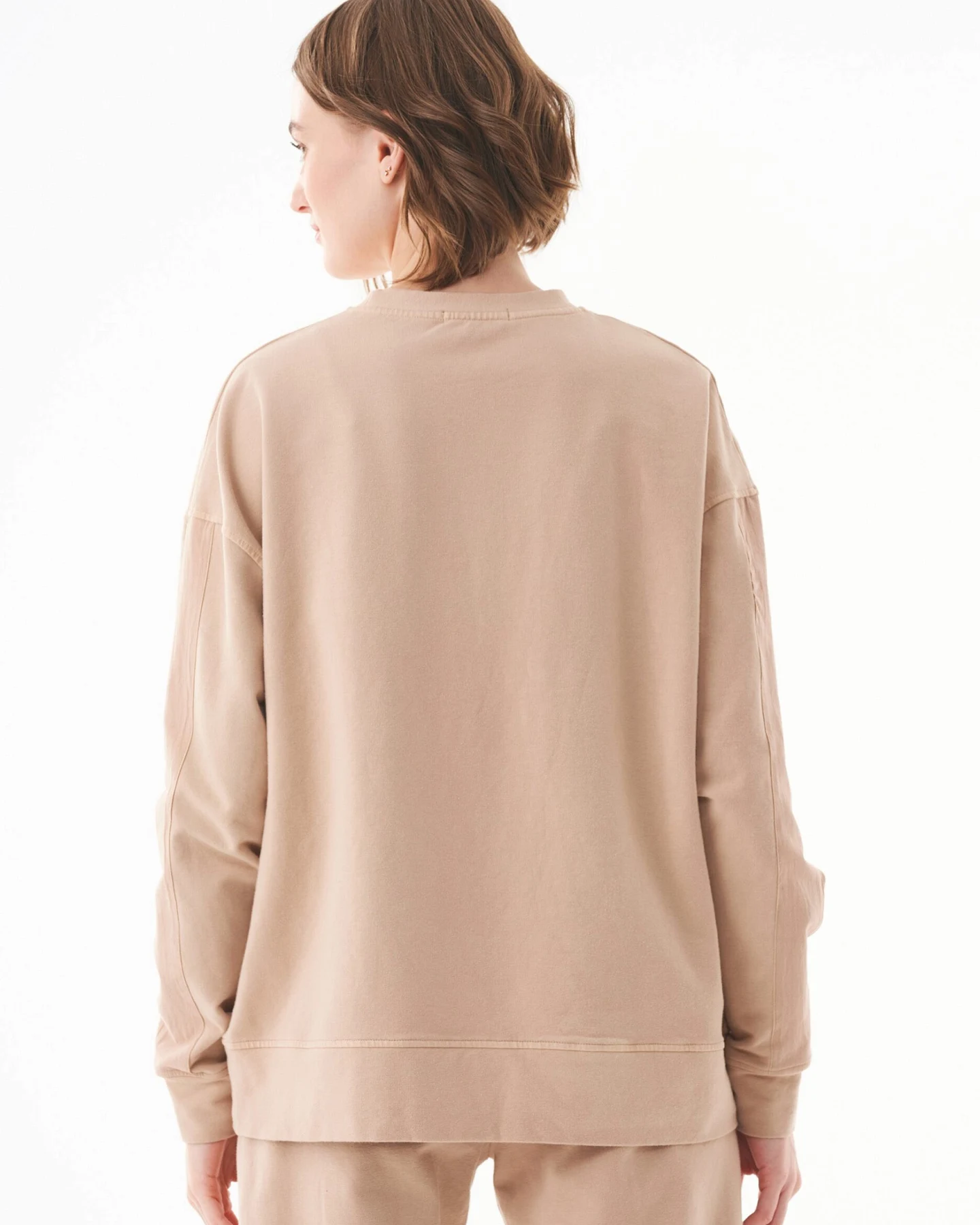 ORGANICATION Damen vegan Sweatshirt Bio-Baumwolle Beige – Ansicht 2