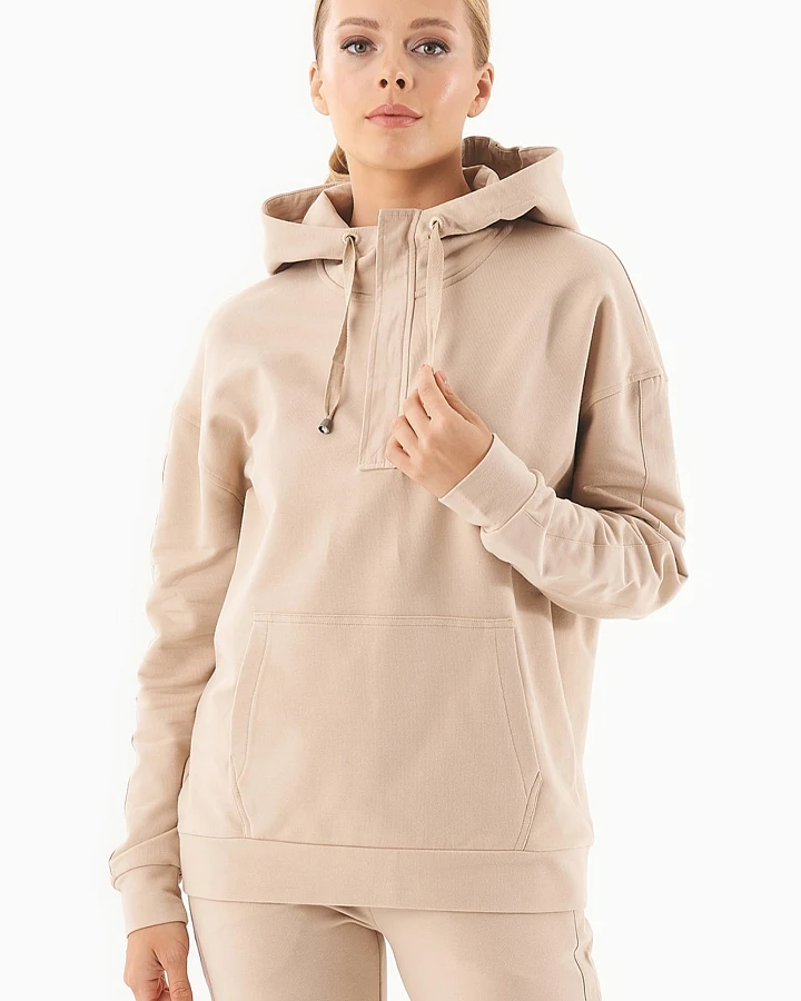 ORGANICATION Damen vegan Sweat Hoodie Bio-Baumwolle Beige