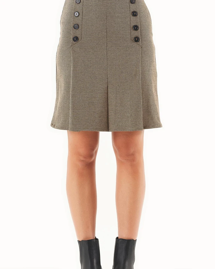 ORGANICATION Damen vegan Rock Bio-Baumwollmischung Schwarz Camel