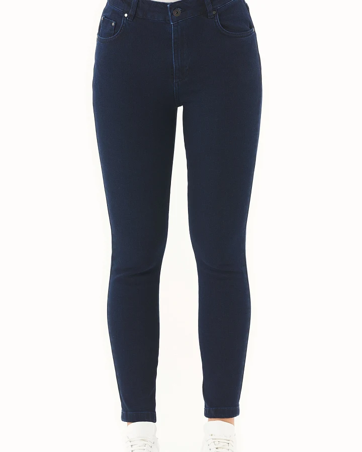 ORGANICATION Damen vegan Röhrenjeans Aus Bio-Baumwolle Dunkelblau