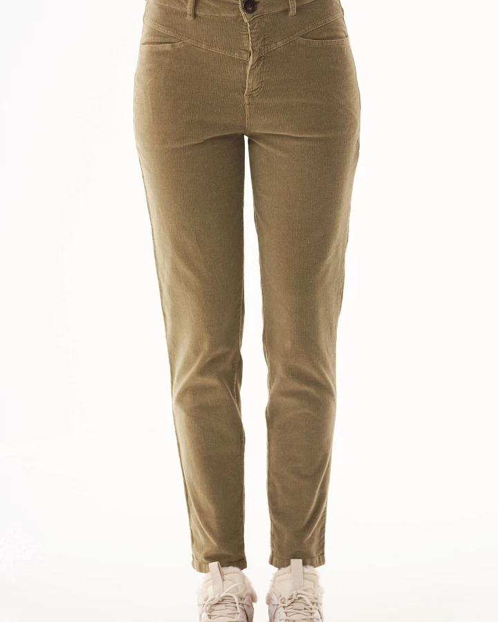 ORGANICATION Damen vegan Cordhose Bio-Baumwolle Olivenöl