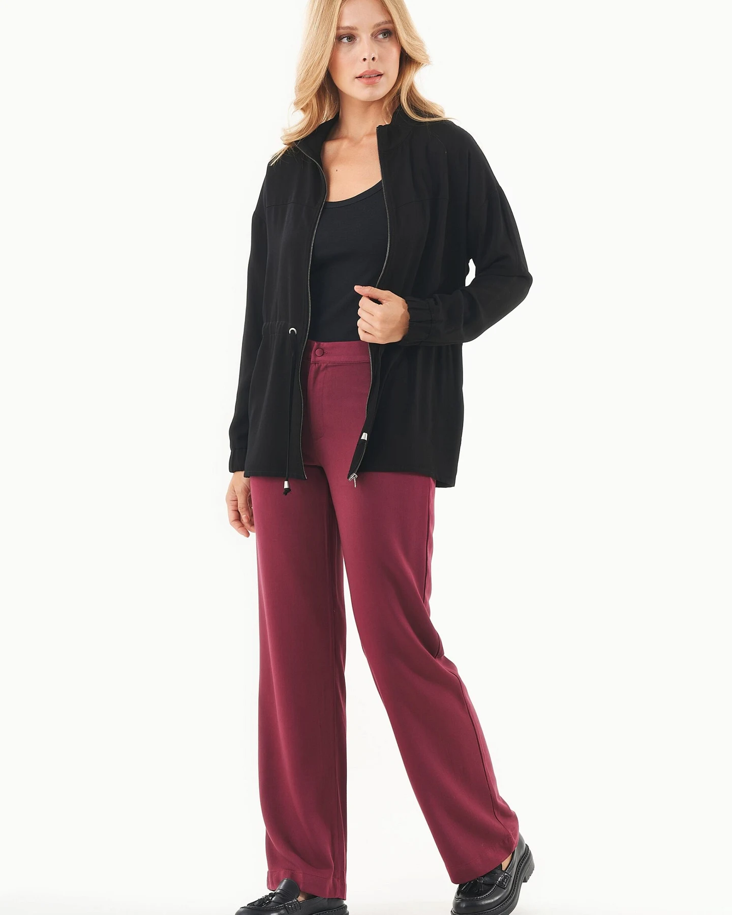 ORGANICATION Damen vegan Hose Ecovero Wein – Ansicht 2