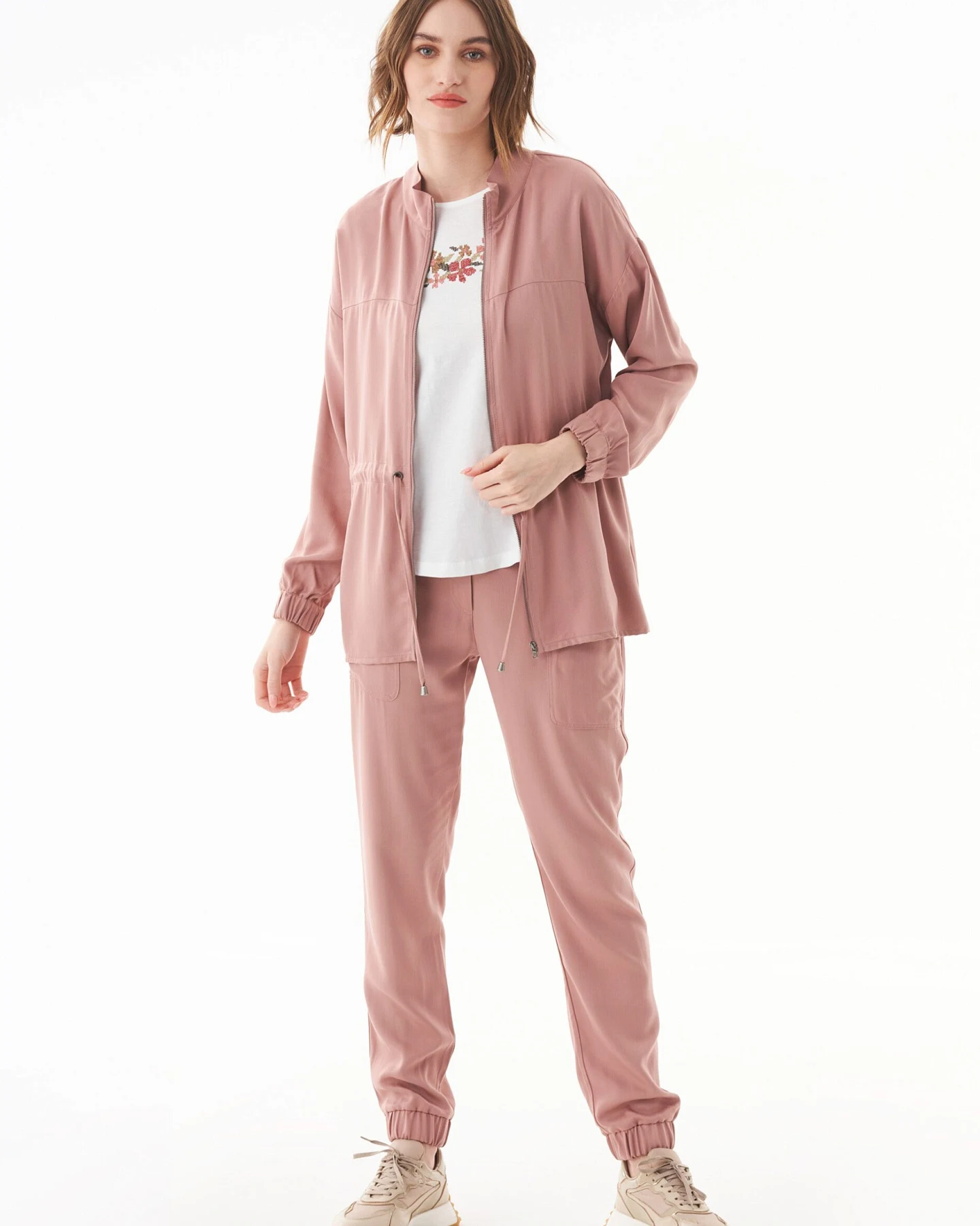 ORGANICATION Damen vegan Jacke Ecovero Misty Rose – Ansicht 2