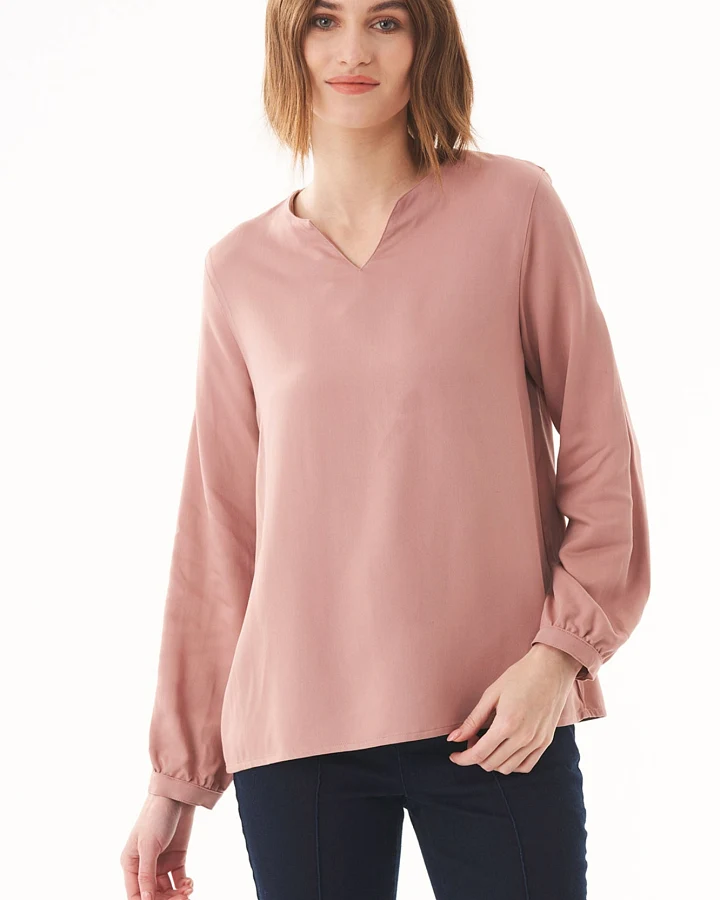 ORGANICATION Damen vegan Bluse Ecovero Misty Rose