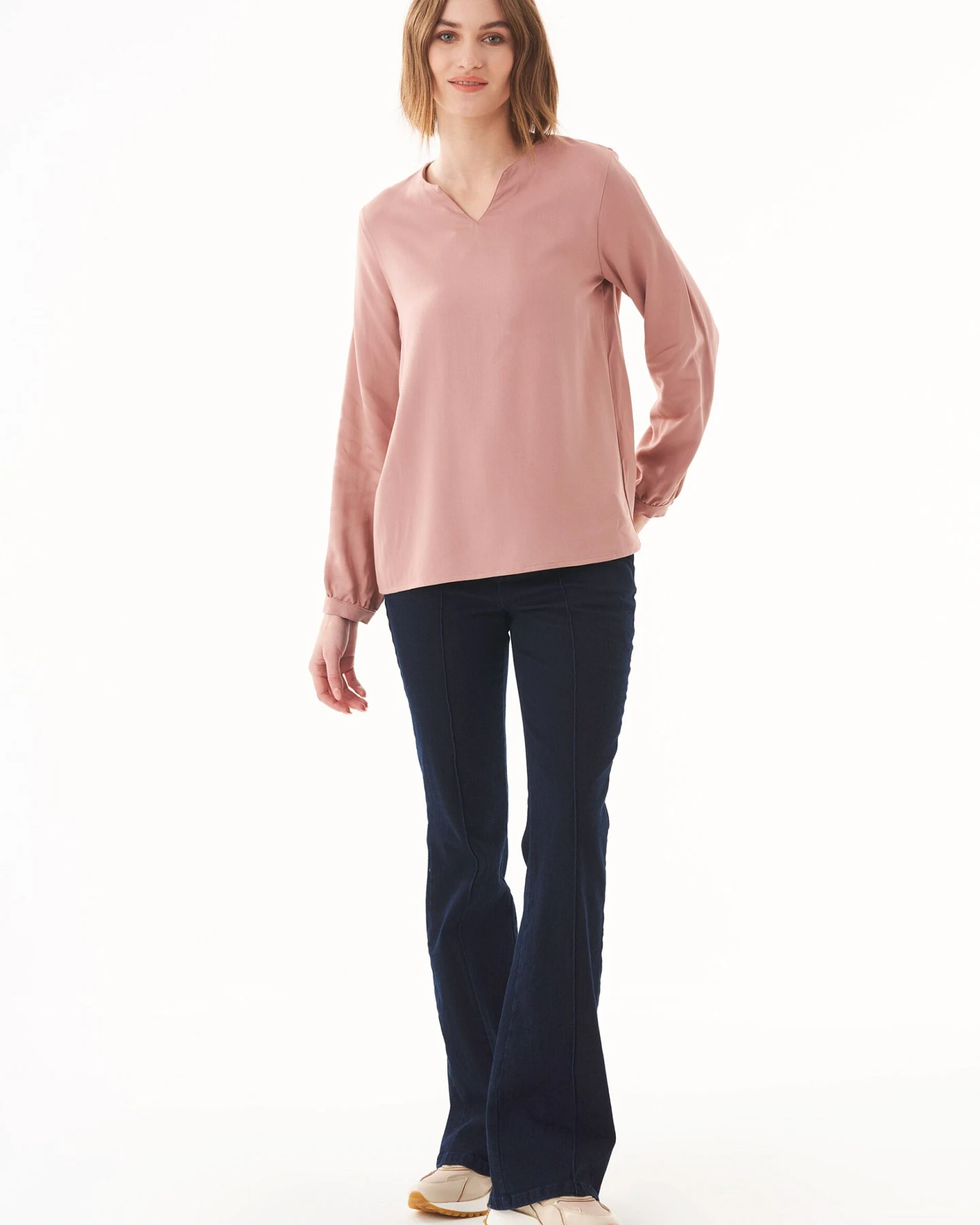 ORGANICATION Damen vegan Bluse Ecovero Misty Rose – Ansicht 2