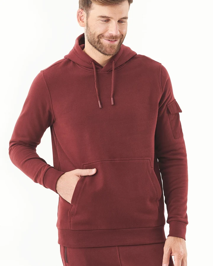 ORGANICATION Herren vegan Soft Touch Sweat Hoodie Bordeaux