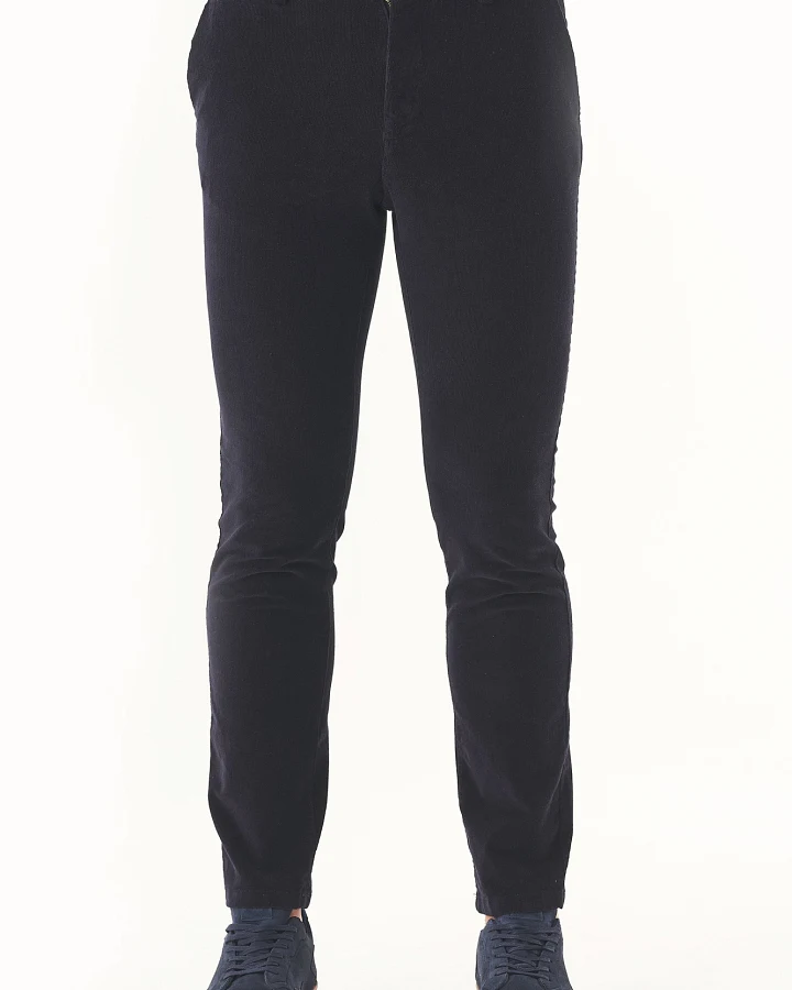 ORGANICATION Herren vegan Cord Slim Fit Hose Dark Navy