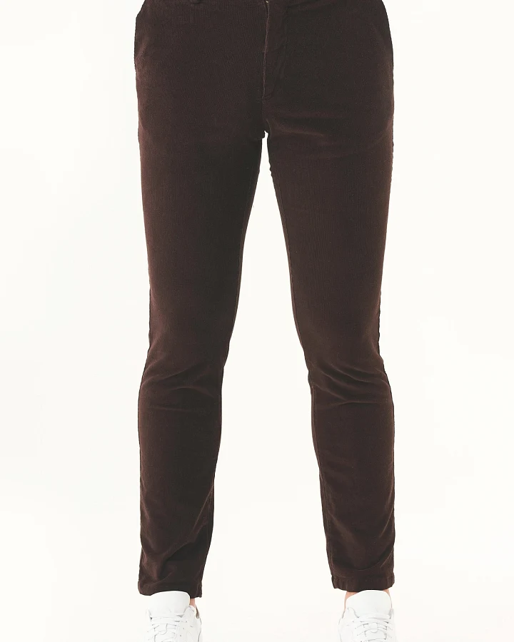 ORGANICATION Herren vegan Kordhose Slim Fit Espresso