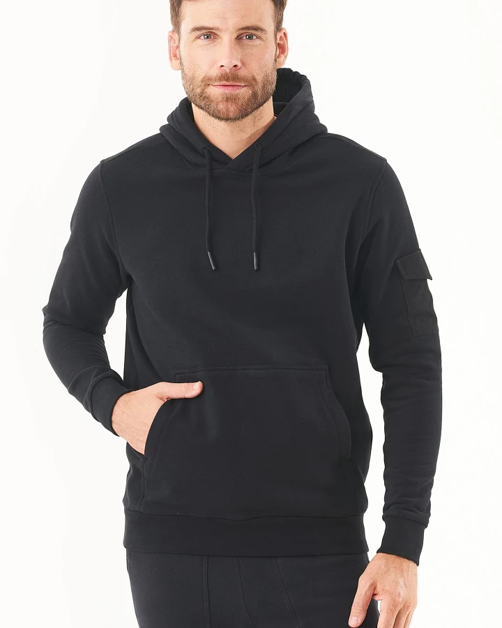 ORGANICATION Herren vegan Soft Touch Sweat Hoodie Schwarz