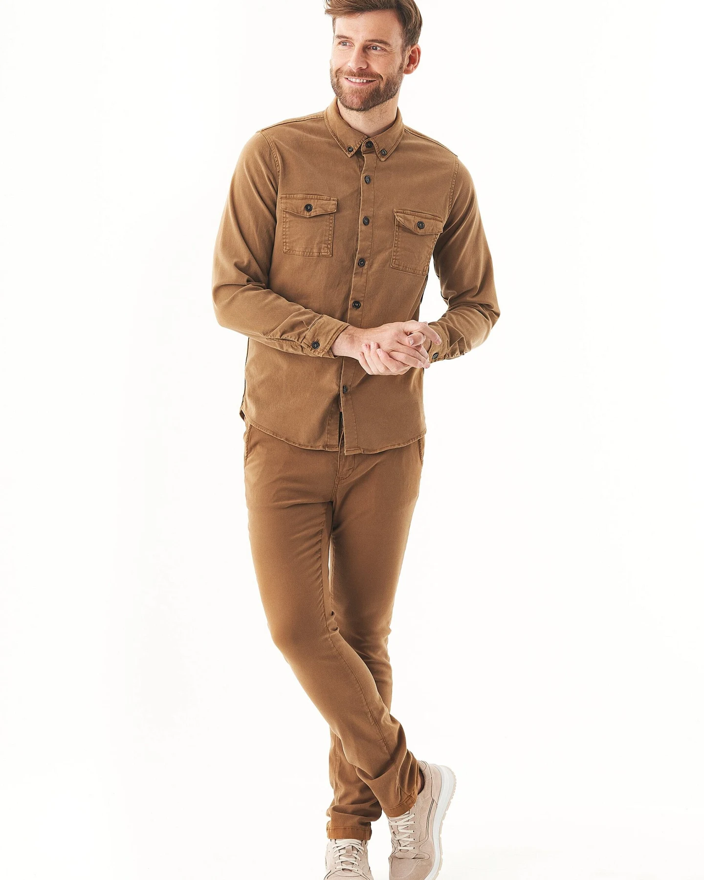 ORGANICATION Herren vegan Hose Tencel Braun – Ansicht 2