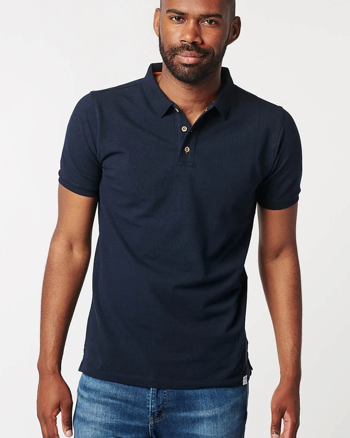 SKOT Herren vegan Polo Navy Classic