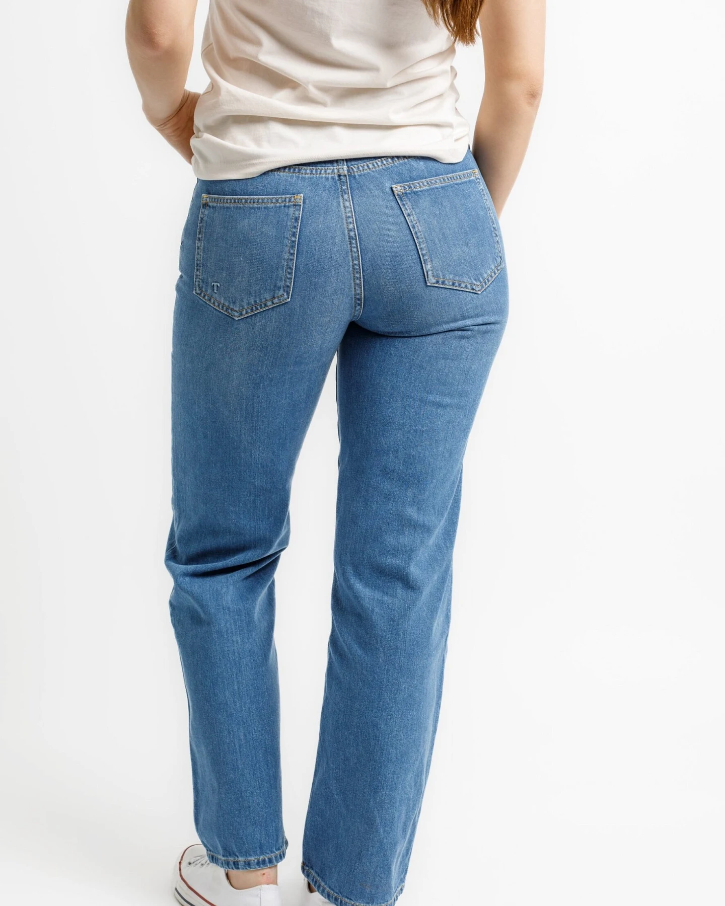 TORLAND Damen vegan Jeans Weites Bein Dalia Hellblau – Ansicht 2