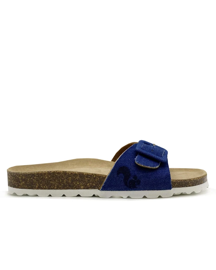 thies Damen vegan Sandale Rec Denim Strap Denim Blau