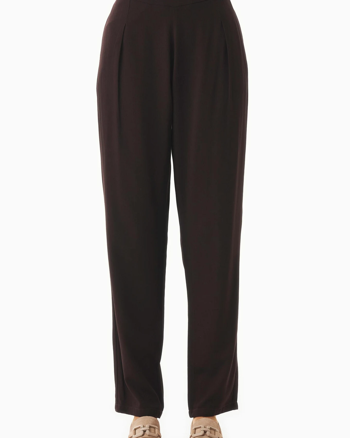 ORGANICATION Damen vegan Hose Aus Lenzing™ Ecovero™ Braun – Ansicht 2