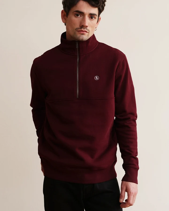 Hafendieb Herren vegan Pullover Peace Troyer Dunkelburgund