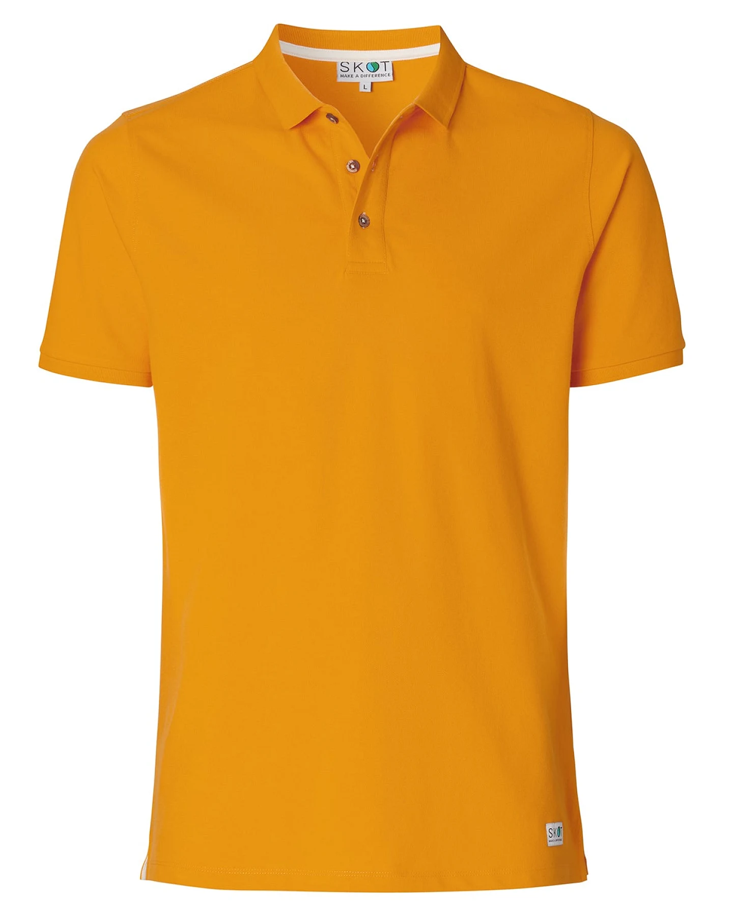 SKOT Herren vegan Polo Feuer Orange – Ansicht 2