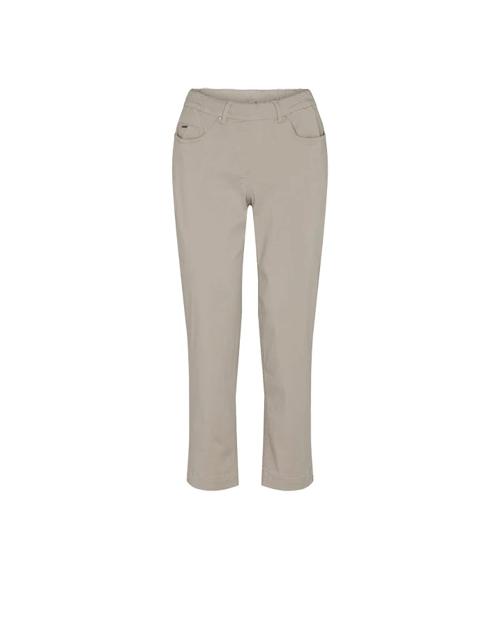 LAURIE Damen vegan Hose Hannah Regular Crop Grau Sand