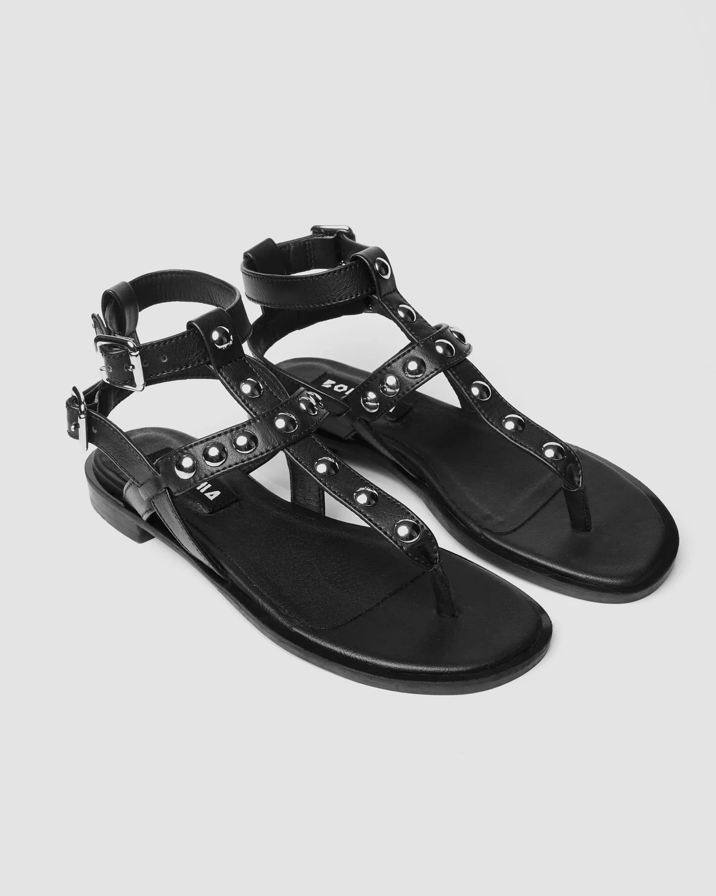 BOHEMA Damen vegan Sandalen Gladiator Nox Schwarz – Ansicht 2