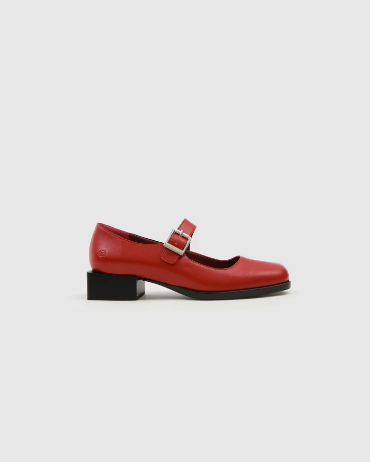 Prev Damen vegan Loafers Jane Kirschrot