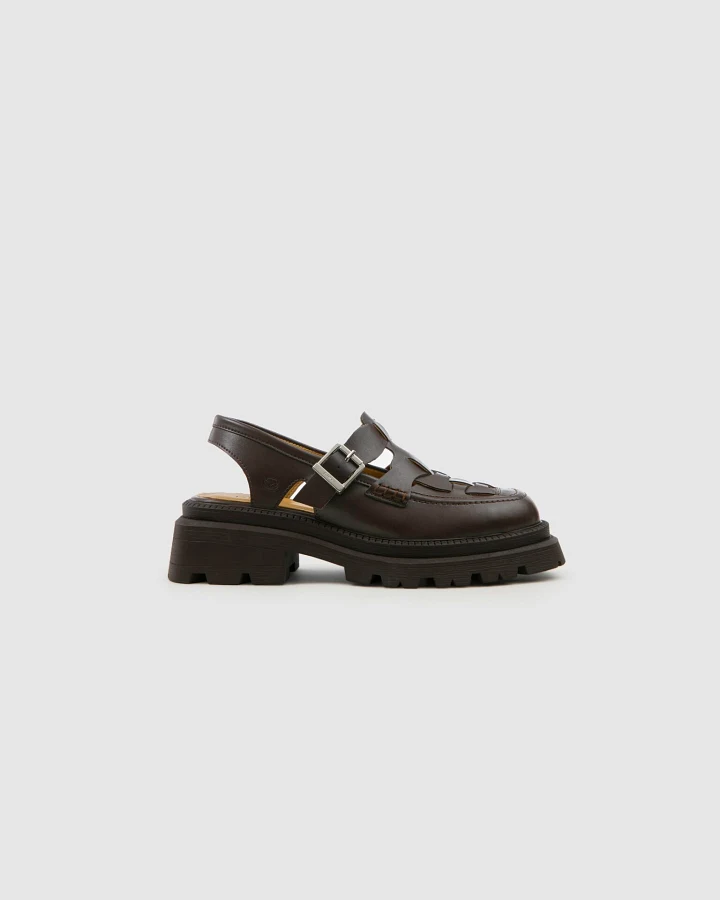 Prev Damen vegan Sandalen Dorothy Plateau Brownie