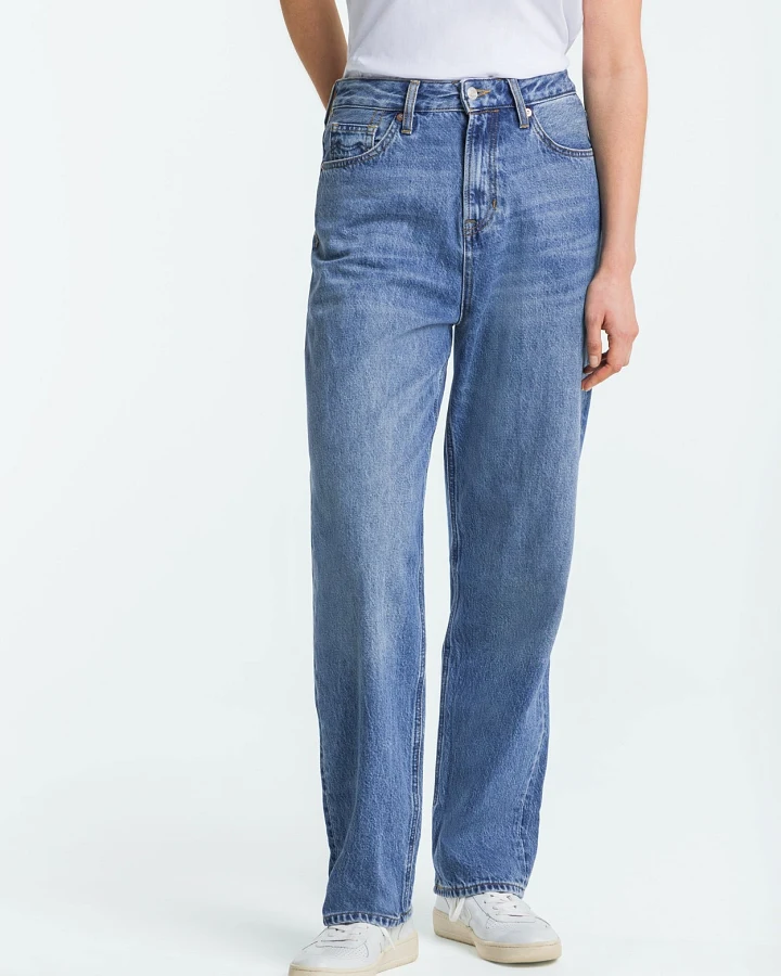 Kings of Indigo Damen vegan Jeans Alice Mid Blue Reef