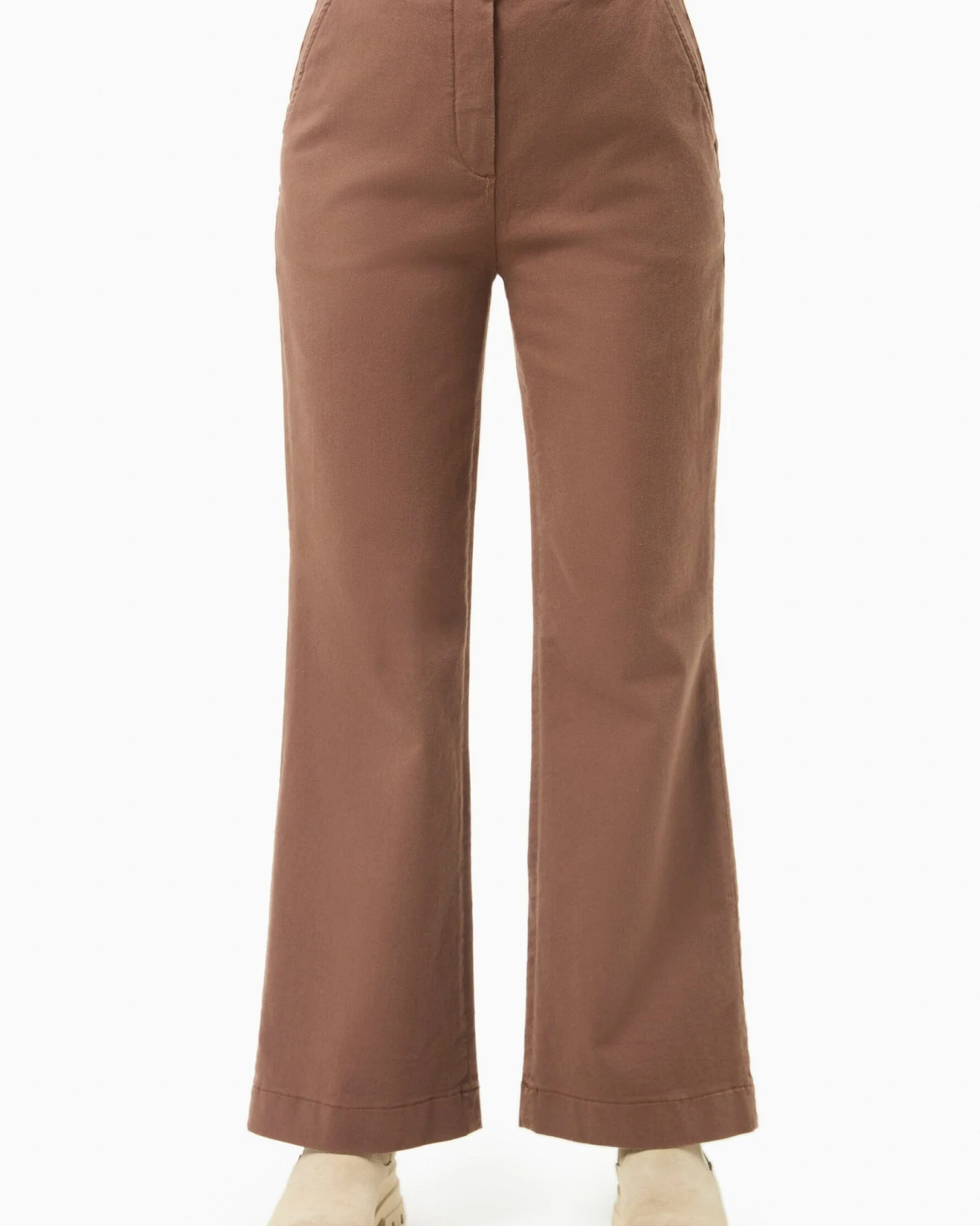 ORGANICATION Damen vegan Hose Kakaobraun – Ansicht 2