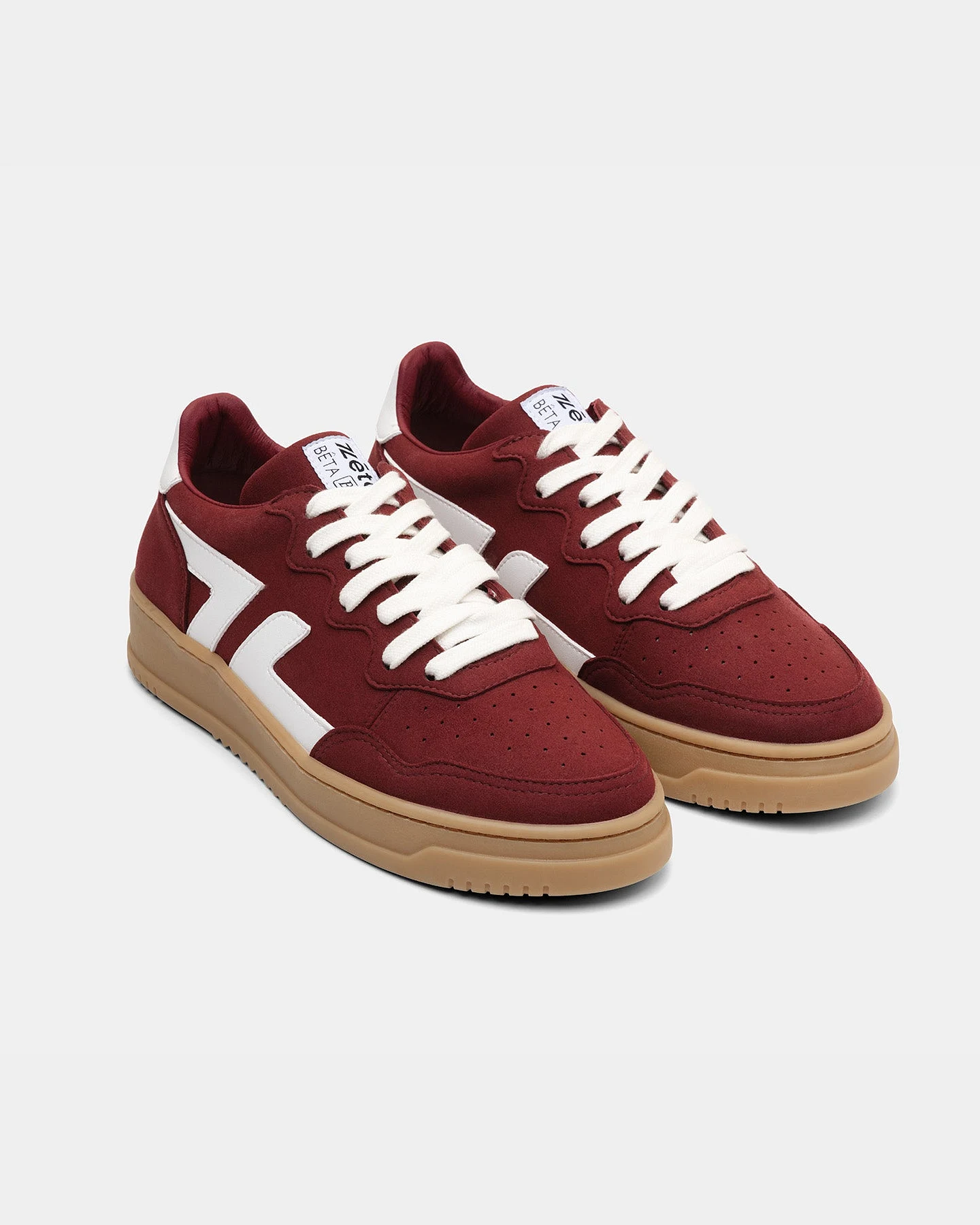 Zèta Herren vegan Sneaker Bêta B3 Burgundy – Ansicht 2