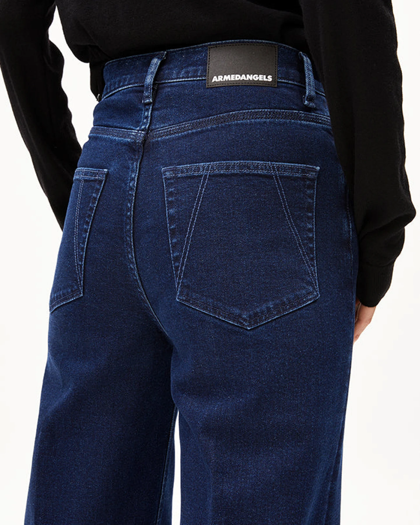 ARMEDANGELS Damen vegan Jeans Weites Bein Murliaa Polar Dunkelblau – Ansicht 2