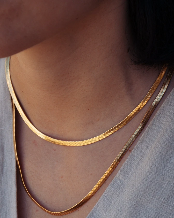 Les Reines Damen vegan Halskette Regal Serpent 24k Vergoldet