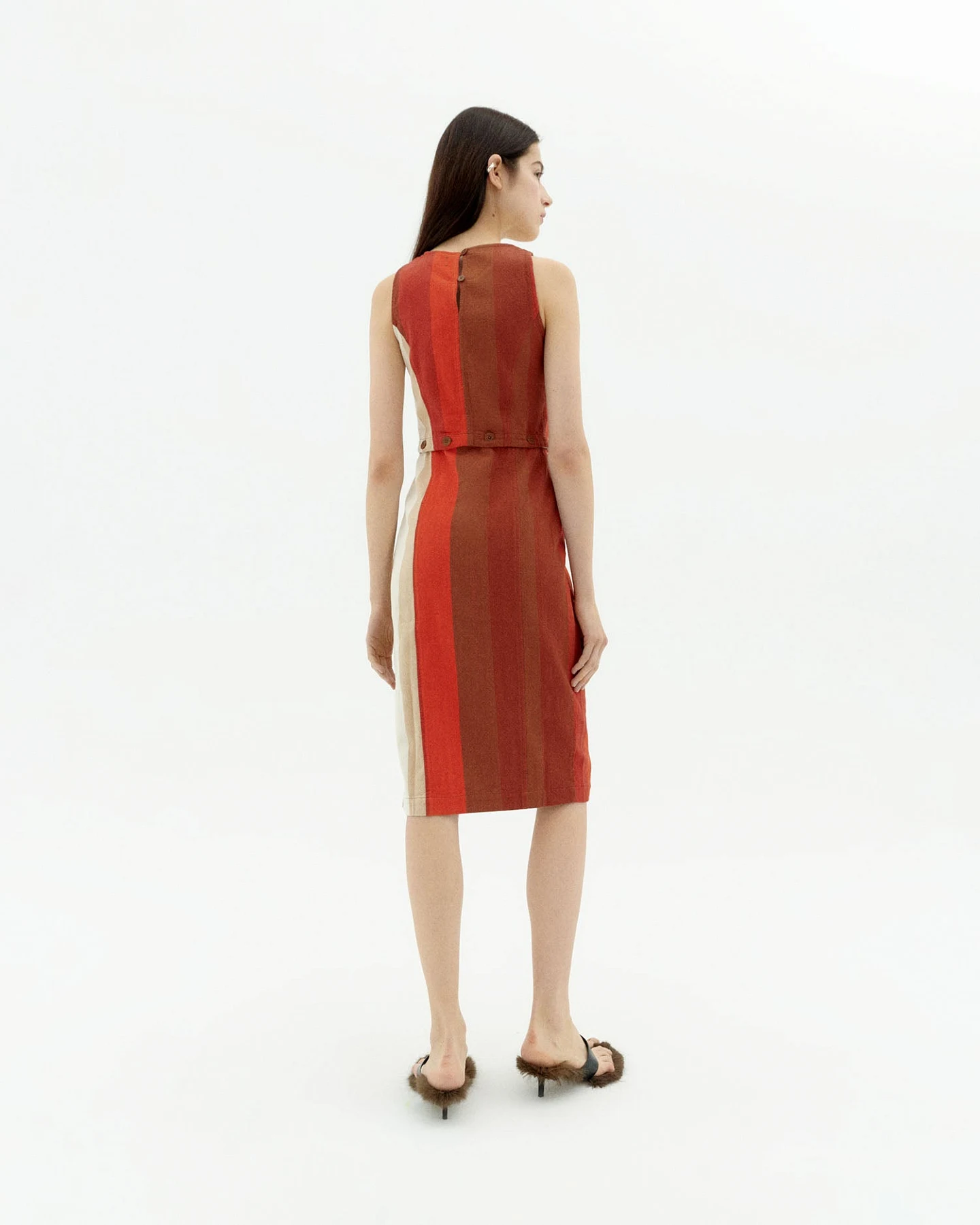 Thinking MU Damen vegan Kleid Wila Sandfire Mehrfarbig – Ansicht 2