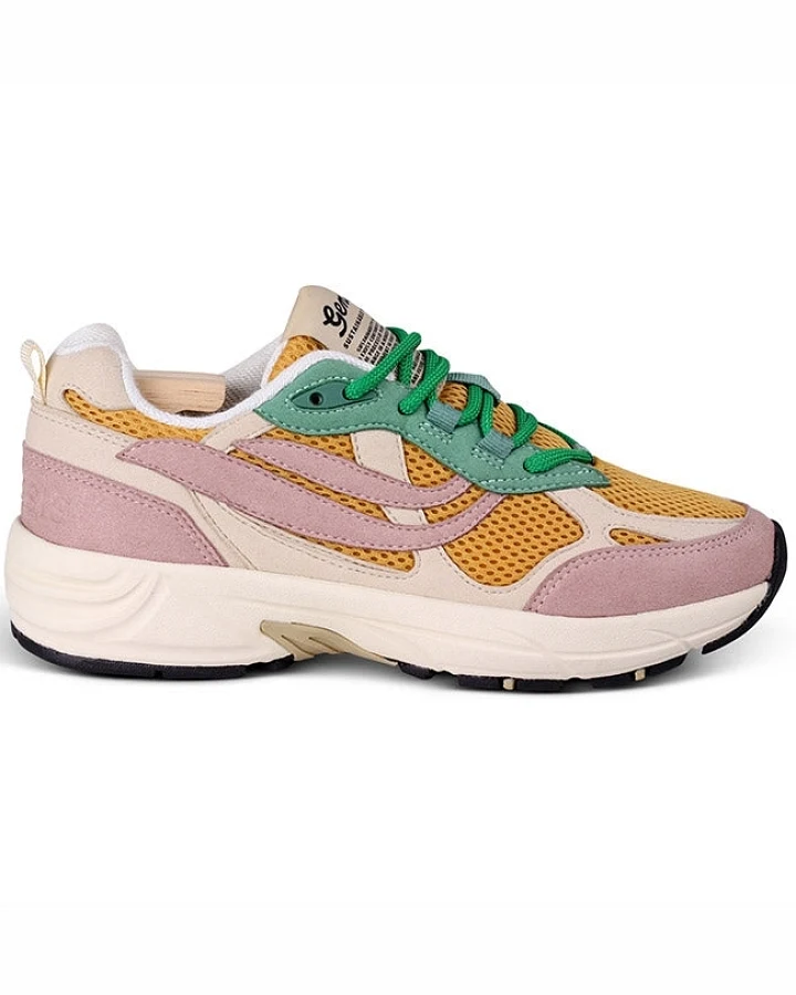 Genesis Damen vegan Sneaker G-Eco '99 Multi Flowers Rose/Weizen