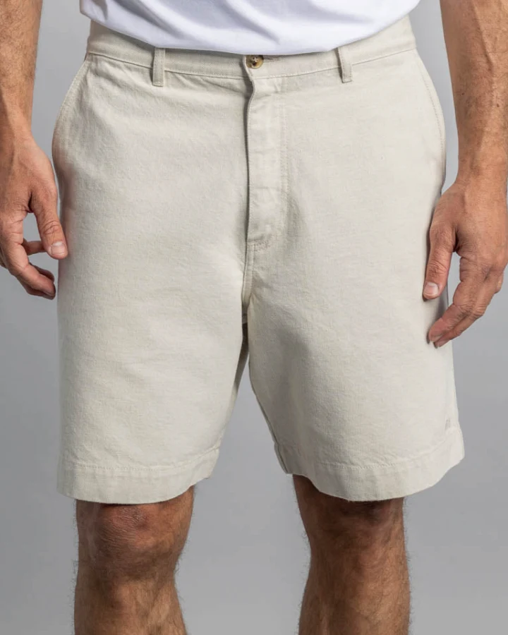 DIRTS Herren vegan Kurze Bermudas Ungefärbt Beige