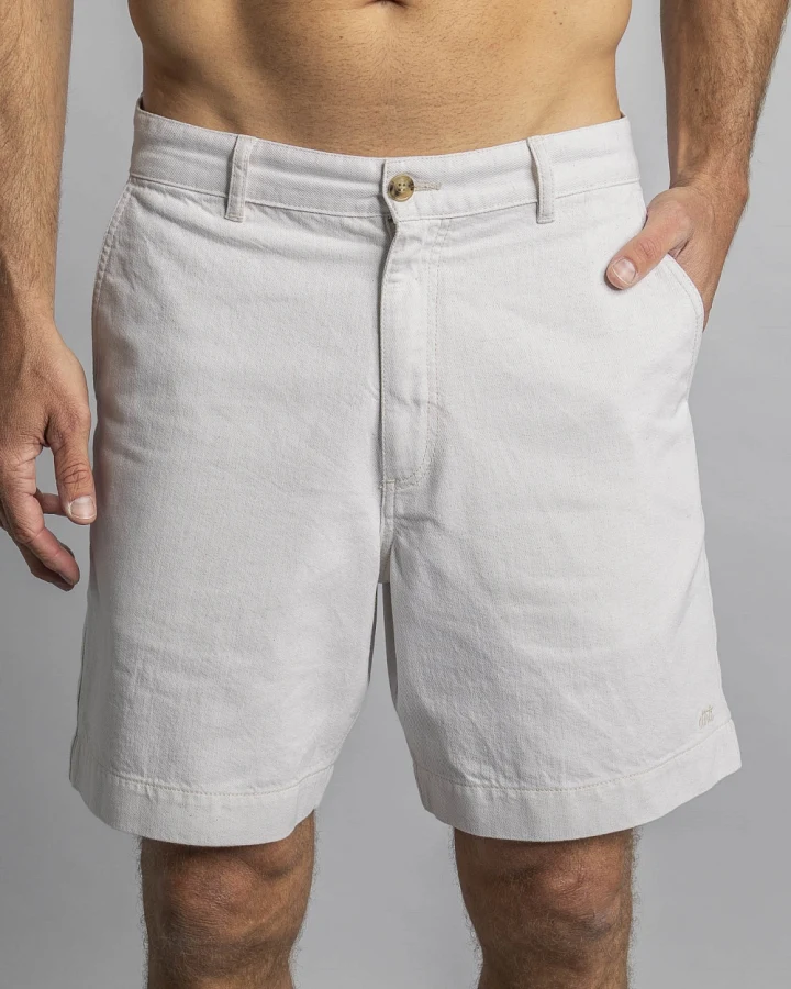 DIRTS Herren vegan Kurze Bermudas Ungefärbt Beige