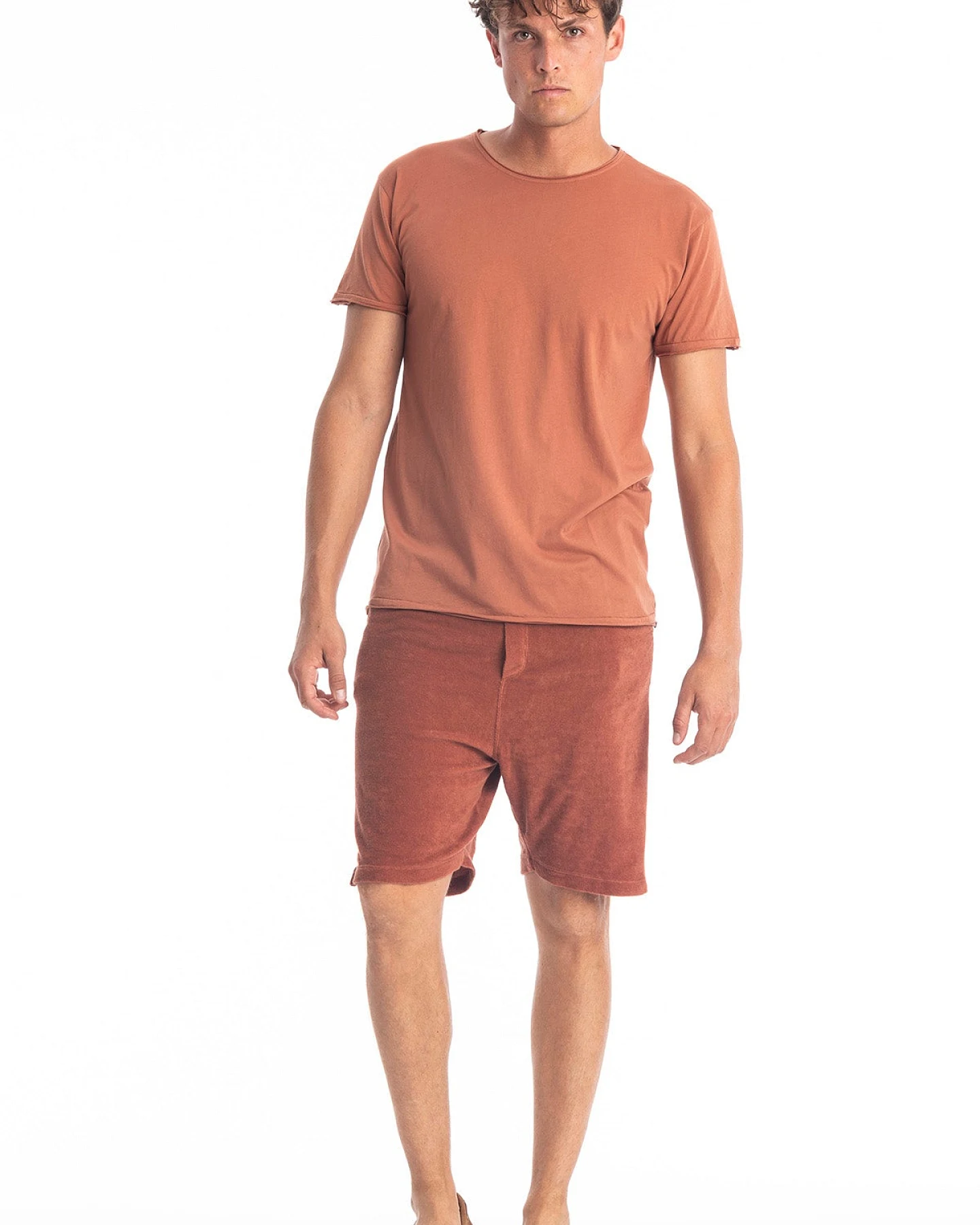 RAVENS VIEW IBIZA Herren vegan Sweat Shorts Costa Bronze – Ansicht 2
