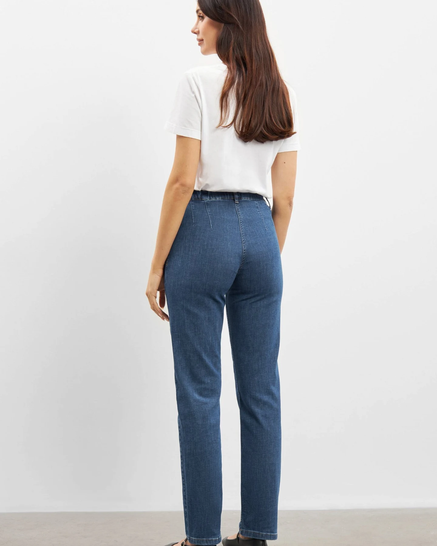LAURIE Damen vegan Jeans Kelly Regular Sl Blau Denim – Ansicht 2
