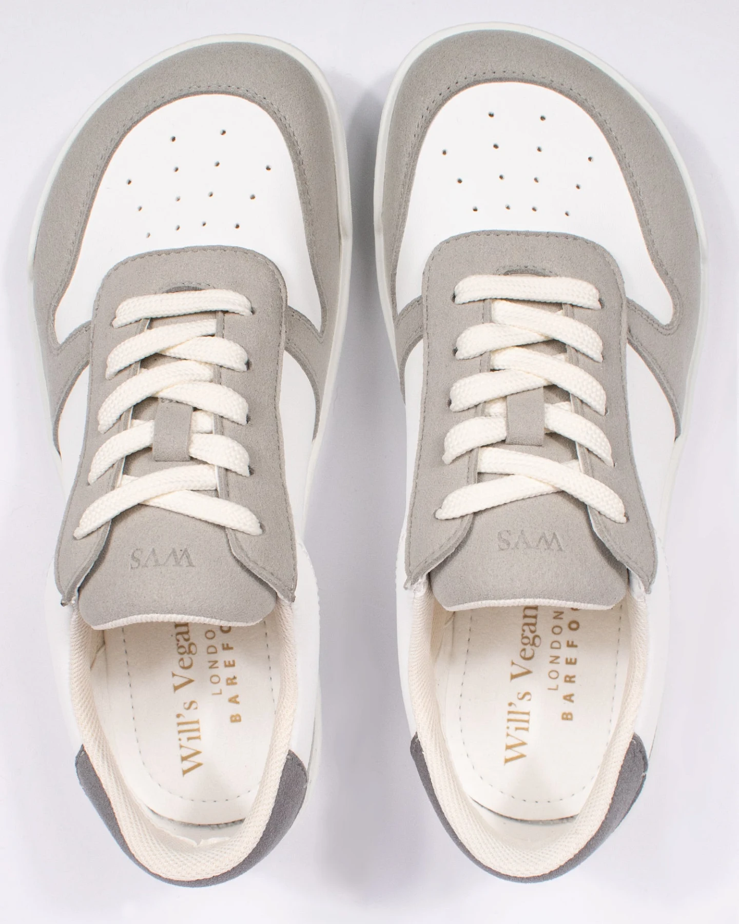 Will's Vegan Store Damen vegan Sneaker Damen Barefoot Weiß & Grau – Ansicht 2