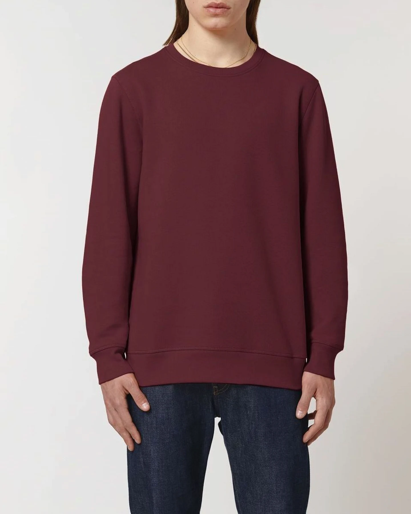 UNIPOLAR Herren vegan Pullover Rolin Burgundy – Ansicht 2