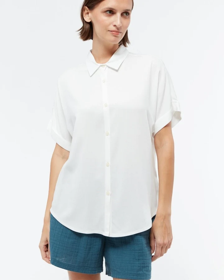 Givn Damen vegan Bluse Sarah Weiß