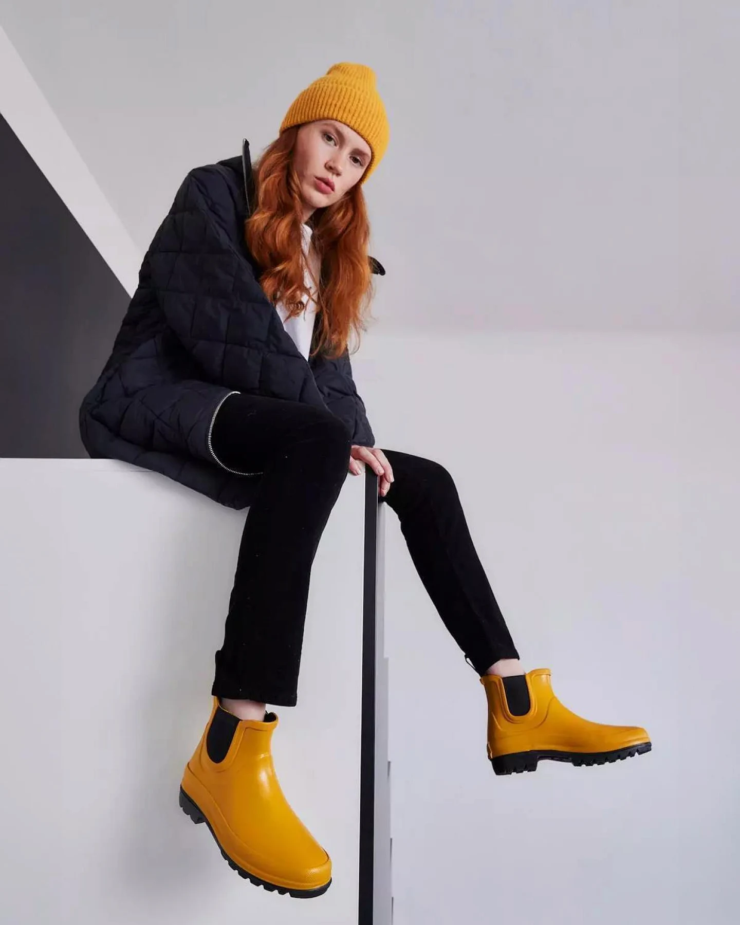 Grand Step Shoes Damen vegan Regenstiefel Vickie Curry Gelb – Ansicht 2