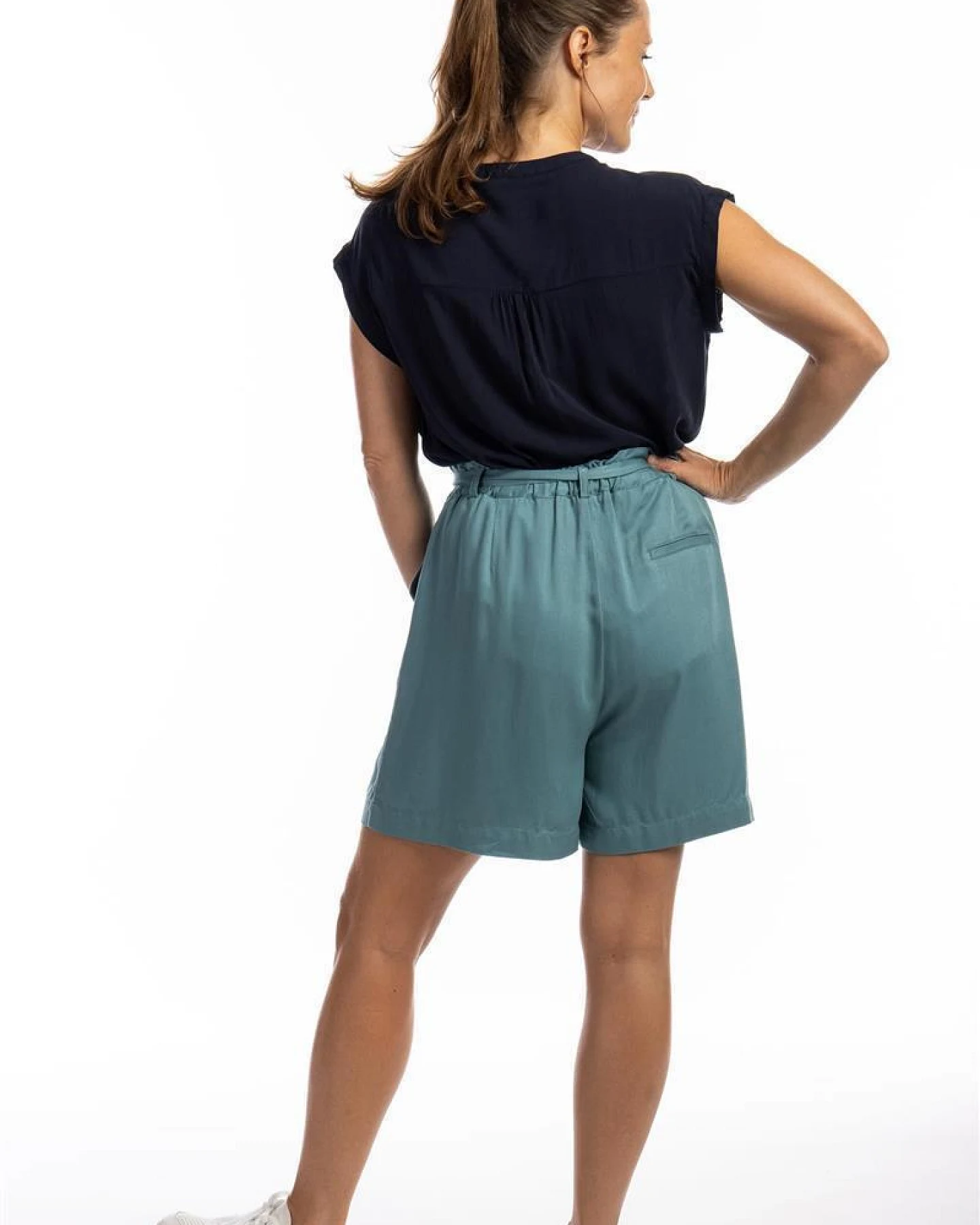 Zerum Damen vegan Bluse Ines Navy – Ansicht 2